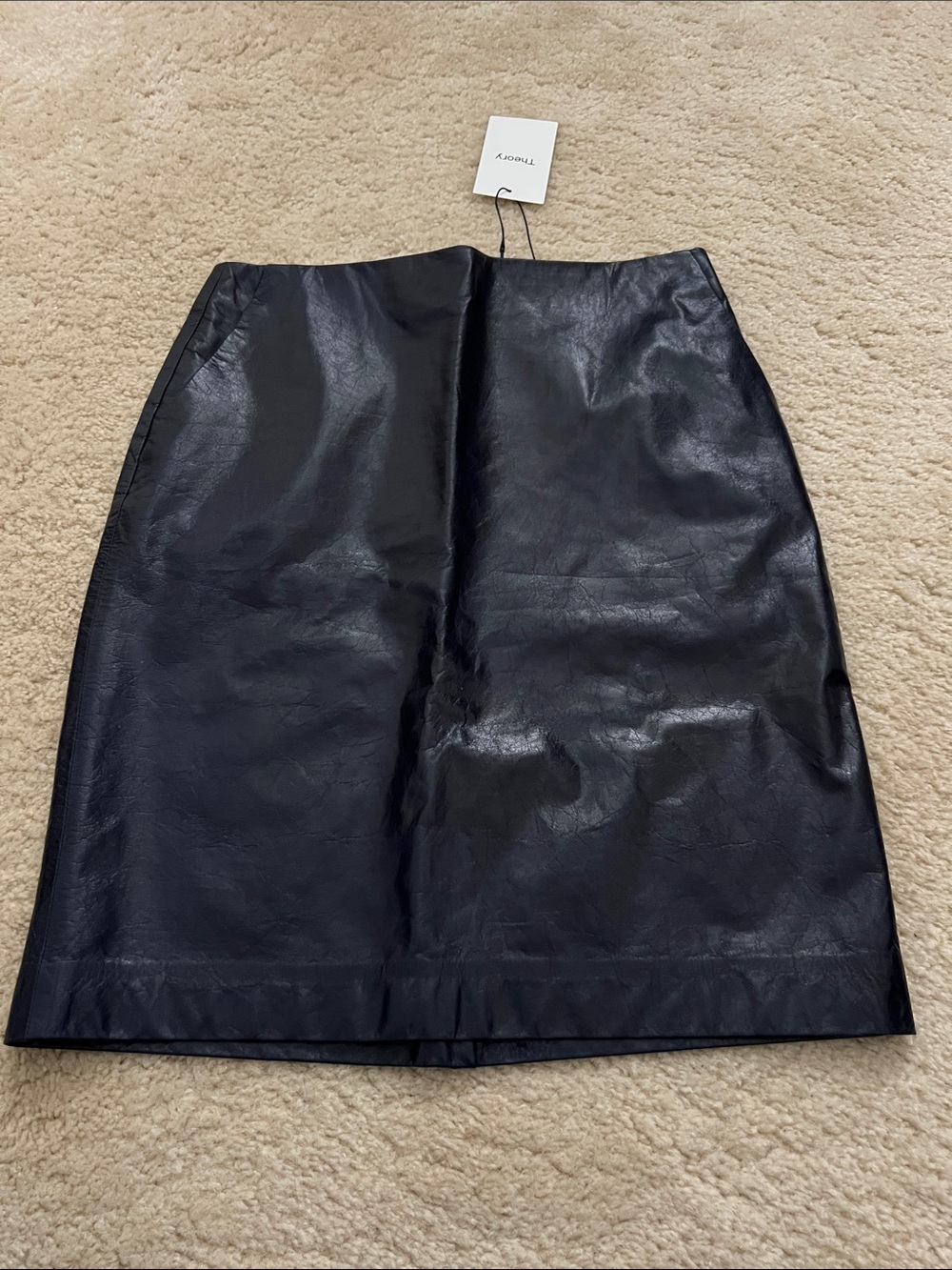 Theory Lamb Leather Skirt